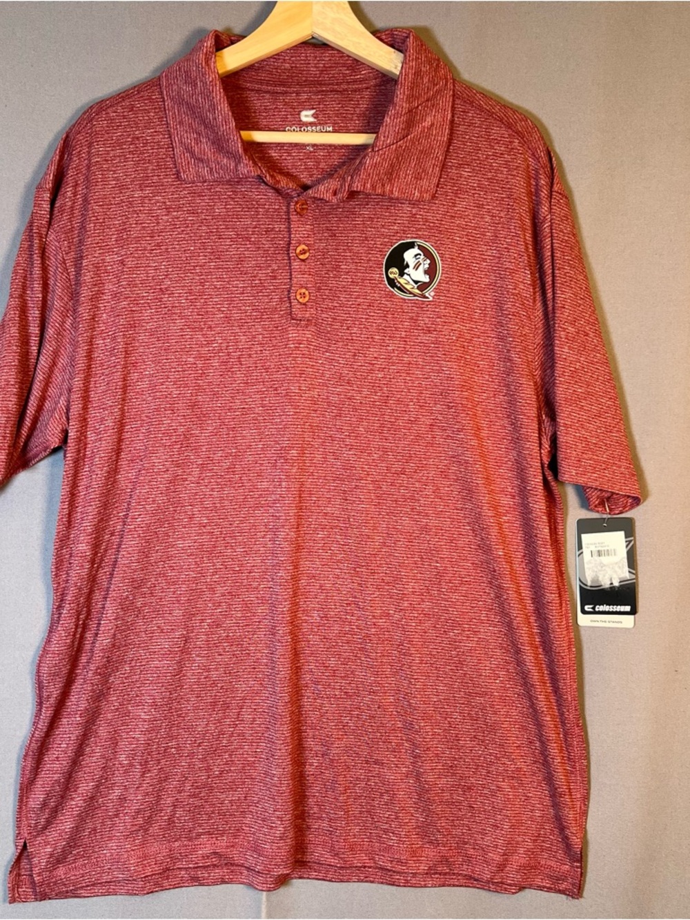 Florida State Seminoles Polo Shirt Men XL Red FSU College Football Colosseum